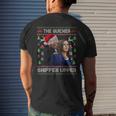 The Quicker Sniffer Upper Anti Biden Ugly Christmas Sweater Men's T-shirt Back Print Gifts for Him