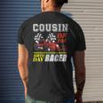 Race Car Party Cousin Of The Birthday Racer Racing Family Men's T-shirt Back Print Gifts for Him