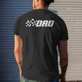 Racing Birthday Party Matching Family Race Car Pit Crew Dad Men's T-shirt Back Print Gifts for Him