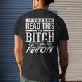If You Can Read This The Bitch Fell Off Motorcycle Men's Back Print T-shirt Gifts for Him