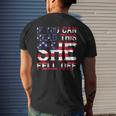 If You Can Read This She Fell Off Motorcycle Men's Back Print T-shirt Gifts for Him