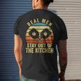 Real Men Stay Out Of The Kitchen Funny Pickleball Gift Mens Back Print T-shirt Gifts for Him