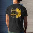 Be The Reason Someone Smiles Today Positive Motivation Men's T-shirt Back Print Gifts for Him
