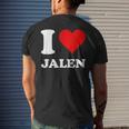 Red Heart I Love Jalen Men's T-shirt Back Print Gifts for Him
