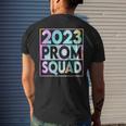 Retro 2023 Prom Squad 2022 Graduate Prom Class Of 2023 Gift Mens Back Print T-shirt Gifts for Him