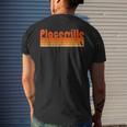 Retro 80S Style Placerville Ca Men's T-shirt Back Print Gifts for Him