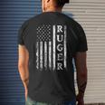 Retro American Flag Ruger American Family Day Matching Men's T-shirt Back Print Gifts for Him