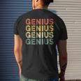 Retro Genius Typography Back To School First Day Of School Men's T-shirt Back Print Gifts for Him