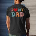 Retro I Love My Dad Mens Back Print T-shirt Gifts for Him