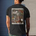 Retro Skeleton Reading Book The Reader Tarot Card Book Lover Reading Funny Designs Funny Gifts Mens Back Print T-shirt Gifts for Him