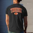 Retro Vintage Tennessee State Football Distressed Men's T-shirt Back Print Gifts for Him