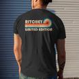 Ritchey Surname Retro Vintage 80S 90S Birthday Reunion 90S Vintage Designs Funny Gifts Mens Back Print T-shirt Gifts for Him