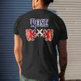 Rose Scottish Clan Kilt Lion Family Name Tartan Gifts For Lion Lovers Funny Gifts Mens Back Print T-shirt Gifts for Him
