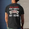 Royal Blood Runs Through My Veins Poker Dad Men's T-shirt Back Print Gifts for Him