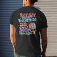 Say Gay Protect Trans Kids Read Banned Books Lgbtq Gay Pride Mens Back Print T-shirt Gifts for Him