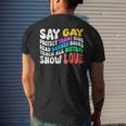 Say Gay Protect Trans Kids Read Banned Books Show Love Funny Mens Back Print T-shirt Gifts for Him
