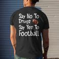 Say No To Drugs Say Yes To Football Red Ribbon Week Men's T-shirt Back Print Gifts for Him