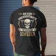 Schneider Name Gift Never Underestimate The Power Of Schneider Mens Back Print T-shirt Gifts for Him