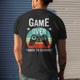 Back To School Game Over First Day Of School Gamer Men's T-shirt Back Print Gifts for Him