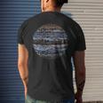 Sci-Fi Space Tourism Futuristic Neon Planet Jupiter Men's T-shirt Back Print Gifts for Him