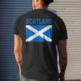 Scotland Flag Cool Pocket Scottish Alba Flags Men's T-shirt Back Print Gifts for Him