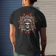 Screaming Skull In Native American Indian Headdress Feathers Native American Men's T-shirt Back Print Gifts for Him