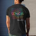 Senior 2024 Retro Tye Dye 2024 High School Graduate Class Men's Back Print T-shirt Gifts for Him