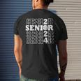 Senior Volleyball 2024 Class Of 2024 Seniors School Graduate Men's Back Print T-shirt Gifts for Him