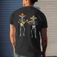 Skeleton Sombreros Guitar Fiesta Cinco De Mayo Mexican Party Men's T-shirt Back Print Gifts for Him