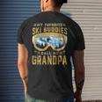 Skiing My Favorite Ski Buddies Call Me Grandpa Men's Back Print T-shirt Gifts for Him
