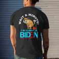 Slidin Biden Funny Dog Trump Political Sarcasm Mens Back Print T-shirt Gifts for Him