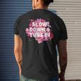 Slow Down & Tune In Mens Back Print T-shirt Gifts for Him