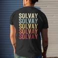 Solvay New York Solvay Ny Retro Vintage Text Men's T-shirt Back Print Gifts for Him