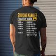Sourcing Manager Hourly Rate Sourcing Director Men's T-shirt Back Print Gifts for Him