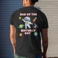 Space Astronaut Planets Birthday Theme Dad Of Birthday Boy Mens Back Print T-shirt Gifts for Him
