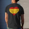 Spain Spanish Pride Espana Heart Spanish Flag Spanish Roots Mens Back Print T-shirt Gifts for Him