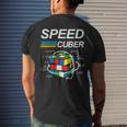 Speed Cuber Competitive Puzzle Speedcubing Players Men's T-shirt Back Print Gifts for Him