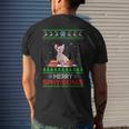 Sphynx Cat Lover Christmas Ugly Xmas Sweater Sphynx Men's T-shirt Back Print Gifts for Him