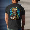 St Paul Stained Glass Mens Back Print T-shirt Gifts for Him