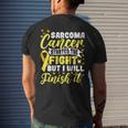 Started The Fight But I Will Finish Sarcoma Cancer Awareness Mens Back Print T-shirt Gifts for Him