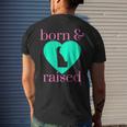 State Of Delaware Pride Born & Raised Home Simply Trendy Mens Back Print T-shirt Gifts for Him