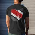 State Of Ohio Pride Striped Silhouette Vintage Graphic Men's Back Print T-shirt Gifts for Him