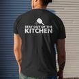 Stay Out Of The Kitchen Funny Pickleball Paddle Mens Back Print T-shirt Gifts for Him