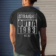 Straight Outta 1983 40 Af 40 Years 40Th Birthday Funny Gag Mens Back Print T-shirt Gifts for Him