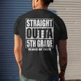Straight Outta 5Th Grade Class 2023 Graduation Fifth Grade Men's Back Print T-shirt Gifts for Him