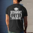 Straight Outta 5Th Grade Class Of 2023 School Graduation Men's Back Print T-shirt Gifts for Him