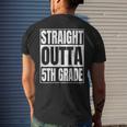 Straight Outta 5Th Grade Graduation Class 2023 Fifth Grade Men's Back Print T-shirt Gifts for Him