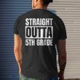 Straight Outta 5Th Grade Graduation School Men's Back Print T-shirt Gifts for Him