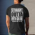 Straight Outta Fifth Grade Graduation Class 2023 5Th Grade Men's Back Print T-shirt Gifts for Him