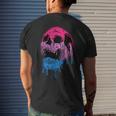 Subtle Bisexual Skull Bi Pride Flag Bisexuality Mens Back Print T-shirt Gifts for Him